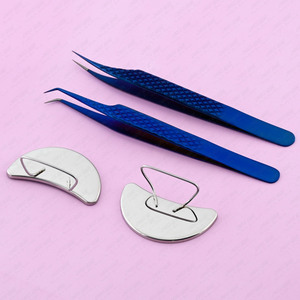 Outil d'extension de cils en vrac avec poignée en diamant Volume russe Pince à épiler classique incurvée à 45 degrés - Product Image 2