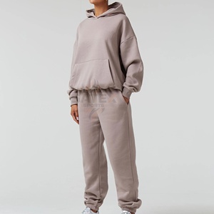 Survêtement d'hiver décontracté de haute qualité pour femmes grandes tailles, personnalisable avec logo imprimé, coupe régulière, respirant, 100 % coton - Product Image 4