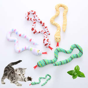Eco-Friendly Fashion Cartoon Chew Soft Durable <b>Cat</b> <b>Toys</b> Wholesale <b>Snake</b> Shape Personalized Interactive Pet Plush <b>Toy</b> - Product Image 1