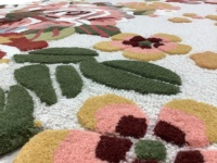 Handgemachte benutzer definierte Wollte ppich Stil Teppich für zu Hause Wohnzimmer rutsch feste Hand getuftet mit Blumenmuster benutzer definierte Form und Größe