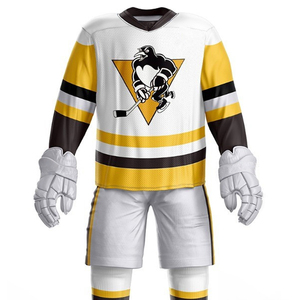Maillot de hockey sur glace personnalisé pour équipe adulte, sublimé, réversible, respirant, écologique, séchage rapide, polyester/coton, personnalisé pour hommes - Product Image 1