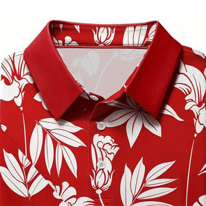 Camiseta de Golf de Manga Corta para Hombre, de Alta Calidad, Antiarrugas, de Punto Sólido, con Diseño de Abertura, Estampado por Sublimación, Ajustada - Product Image 4