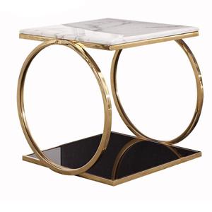 โต๊ะกาแฟสำเร็จรูปเงาสีทองหรูหราสำหรับร้านกาแฟและบาร์โต๊ะใช้ตกแต่งบ้านเฟอร์นิเจอร์ห้องวาดภาพ - Product Image 2