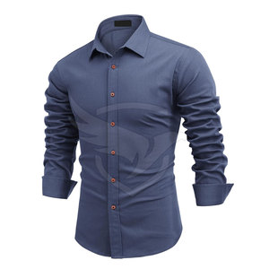 Conception personnalisée Chemise en jean de haute qualité pour hommes Vêtements d'hiver décontractés Chemise en jean pour hommes - Product Image 1