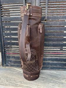 Bolsa de Golf de Cuero Auténtico Marrón y Negro Hecha a Mano, Bolsa de Golf Personalizada, Bestseller, Equipo de Golf Personalizado, 2017 - Product Image 2