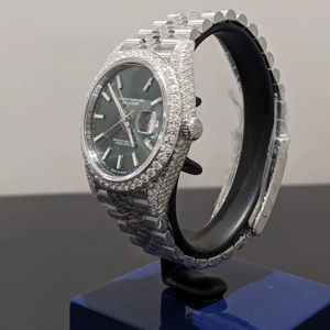 Reloj de negocios personalizado a la moda, varios colores, acero inoxidable, hombres, diamantes completos, reloj tachonado - Product Image 4