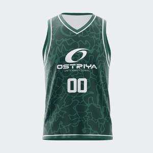 Vêtement de basketball unisexe en polyester antibactérien à séchage rapide, sans manches, avec découpe automatisée et logo frontal - Product Image 6