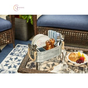 Herramienta Caddy galvanizada fabulosa de alta calidad, hecha a mano forma ovalada, soporte único para estante de cocina, organizador de almacenamiento para Hotel Resort - Product Image 6