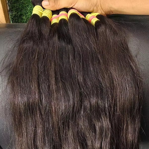 Extensions de cheveux du temple de haute qualité exceptionnelles cheveux ondulés indiens vierges naturels vrais cheveux Remy de donneur unique - Product Image 1