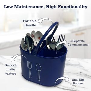 Porte-couteaux et porte-louche en fer, support de bureau et de cuisine, organisateur de couverts pour table à manger, conteneur d'ustensiles rustique vintage - Product Image 3