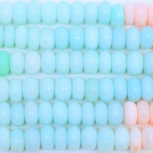 Perles de pierres précieuses opales naturelles, mélange rose vert bleu ciel, lisses, rondes, 15 pouces, 7-10 mm, opales multiples, qualité AAA, bijoux en pierres précieuses - Product Image 5