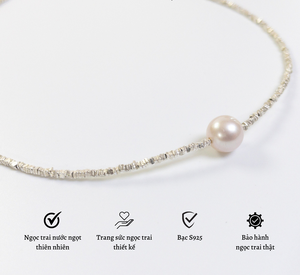 Collier minimaliste délicat en perles, pendentif en perle unique pour un usage quotidien, bijoux fins - Product Image 4