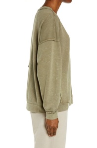 เสื้อสเวตเตอร์สีกรดของผู้หญิงเสื้อสวมหัวแขนยาวลำลองสไตล์วินเทจตะเข็บเปิด - Product Image 3