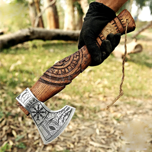 Wholesale High Quality Handmade Double Blade <b>Axe</b> High Carbon Steel Viking Hatchet Industrial Grade <b>Axes</b> - Product Image 3