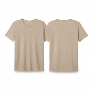 T-shirts pour hommes en coton à col rond Transferts de chaleur DTG Sérigraphie brodée Style vintage T-shirts unis en gros solides - Product Image 5