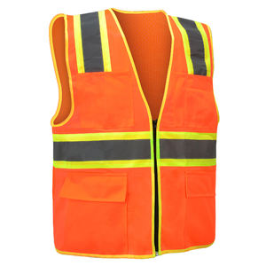 Gilet de sécurité personnalisé pour hommes, décontracté, respirant, haute visibilité, conforme aux normes ANSI Classe 1 et EN ISO Classe 1, imperméable, bandes réfléchissantes - Product Image 1