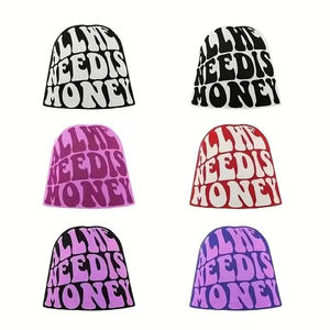 Beanie Low MOQ <b>Acrylic</b> All Print Y2K Street Hip-hop Fashion Skull Cap <b>Letter</b> Pattern Custom Logo by Manufacturer Process Impex - Product Image 5