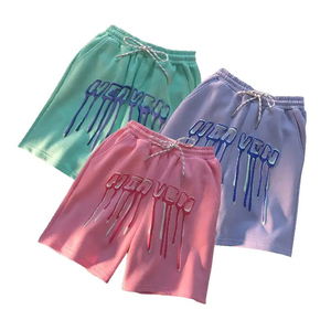 Conjunto de pantalones cortos de baloncesto de algodón personalizado para hombre, chándal cortavientos y cuello levantado de poliéster con estampado en 3D de 5 pulgadas - Product Image 1