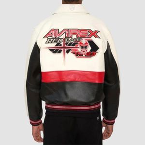 Veste bomber en cuir de vache véritable américaine pour homme, modèle Avirex UK Red Blades, 1975 - Product Image 3