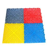 Tapis de sol de garage CYD, dalles de sol de garage modulaires rigides et colorées, emboîtables, en plastique pour atelier de détail automobile