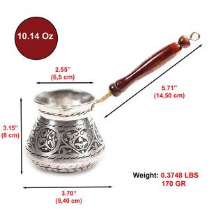 Cafetera Turca Artesanal de Cobre con Mango de Madera, Vajilla, Taza de Café, Decoración de Mesa para el Hogar, Cocina, Restaurante, Hotel, Fiesta - Product Image 4