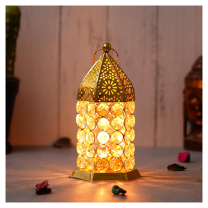 Cristales Ramadán Decorativo Viento Linterna Vintage Hotel Café Hogar Restaurante Oro Marroquí Linterna - Product Image 1