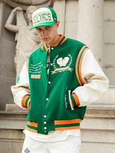 Jersey informal Varsity Baseball Team Chaqueta de cuero con logotipo Oficial Classic Fit Transpirable de punto para invierno Dos bolsillos - Product Image 2