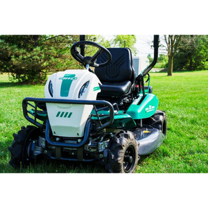 <b>Ride</b>-<b>On</b> Brush Cutter with Foot-Operated Height Adjustment, Tight Turning, and Wide Rear Tires for Traction - Product Image 2
