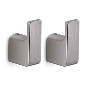 Panarea 2 pièces crochets pour peignoir en laiton chromé et nickel brossé avec finition chromée brossée pour salle de bain - Product Image 1