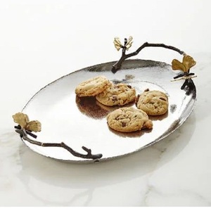 Bandeja de servicio real de latón grande de lujo con mango decorativo restaurante café comida diseños rústicos bandeja de servicio de Metal vajilla - Product Image 5