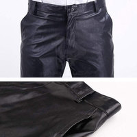 Pantalon en cuir coupe ajustée à la mode pour hommes Pantalon en cuir véritable de haute qualité pour hommes Pantalon en peau de mouton au meilleur prix