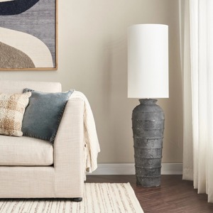 Moderna sala de estar de lujo decoración del hogar elegante forma De Seta lámpara de pie de tela blanca elegante soporte dorado LED para uso en el hogar y la Oficina - Product Image 2