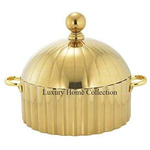 Ustensiles de cuisine concepteur Durable chauffe-aliments prix le plus bas Style luxueux Royal or couleur brillant polonais à la main ustensiles de cuisine de table - Product Image 2