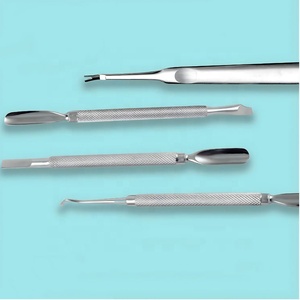 Stainless Steel <b>Cuticle</b> Pusher and <b>Cuticle</b> Trimmer Set Dual End Nail Cleaner Manicure Pedicure Grooming <b>Tool</b> - Product Image 1