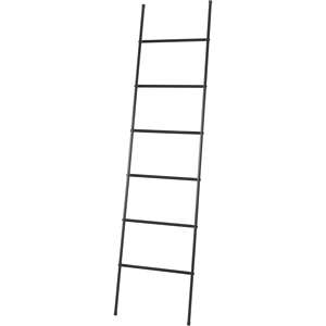 Portasciugamani a scala Jayden a 6 livelli, acciaio nero, MSV - Product Image 1