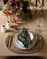 Set de table ovale en rotin tissé à la main Produits écologiques Fabriqué au Vietnam Décoration de table Set de table tissé Vente en gros Moderne