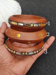 Best Quality Single Piece Wooden Bangle with Custom Logo Polished <b>Angel</b> Style <b>Bracelet</b> Premium Design Products - Product Image 3