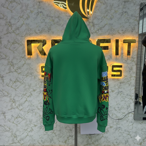 เสื้อฮู้ดผู้ชายพิมพ์ลายพัฟมีซิปแบบมืออาชีพ - Product Image 2