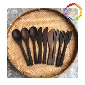 Cucharas/tenedores de madera y vajilla de Vietnam | Varios tamaños y estilos - Product Image 4