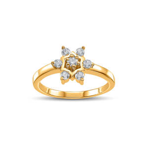 แหวนทองชุบ 18K ประดับเพชรซิคอนแบบปรับได้สำหรับผู้หญิง รุ่น Lily Spark - Product Image 3