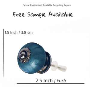 Boutons de porte de tiroir d'armoire en céramique sarcelle néon moderne pour salle de bain Villa salle de sport cuisine commode chambre salon extérieur entrepôt - Product Image 3