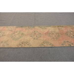 Alfombra de lana turca de retazos rojo y verde Vintage, alfombra de sala de estar de tejido plano de 3,1x11,1 pies con respaldo de látex para decoraciones - Product Image 3