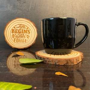 Posavasos de Madera Estilo Bohemio, Ecológico, Hecho a Mano, con Diseño Personalizado, Acabado Liso para Protección de Bebidas, Origen India - Product Image 6