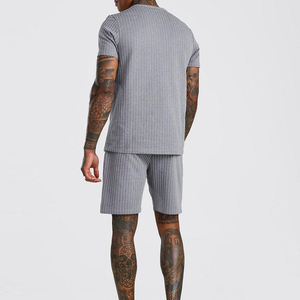 Conjunto de 2 Piezas de Ropa Urbana para Hombre, Camiseta y Pantalones Cortos, 100% Algodón - Product Image 2