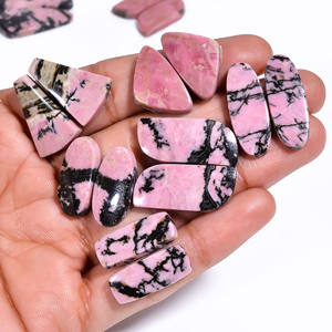 Par de piedras preciosas de Rodonita Natural de súper calidad, mezcla de formas y tamaños, cabujón de rodonita, par de piedras preciosas para la fabricación de joyas - Product Image 6