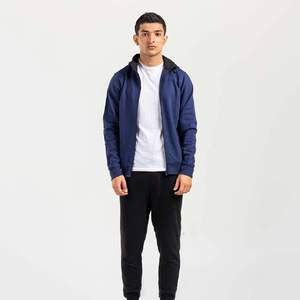 100% coton fait coton mélangé hommes sweat à capuche zippé/gros sweat à capuche zippé pour hommes avec logo de broderie personnalisé - Product Image 2