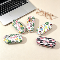 Étui à lunettes de qualité supérieure 2 en 1 à double couche, logo personnalisé, boîte à lentilles de contact portable, rangement de voyage, étui rigide pour lunettes
