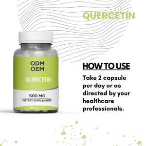 OEM Premium High Purity Quercetin Bromelain 60 Capsules Powerful <b>Antioxidant</b> for Adults Enhances Energy Boost Overall <b>Health</b> - Product Image 4