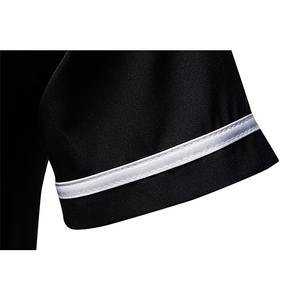 Haute Qualité Polyester À Manches Courtes Baseball Jersey Plein Noir et Blanc À Rayures Respirant Sportswear Uniformes Chemises Plus La Taille - Product Image 6