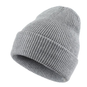 Precio al por mayor, ropa de invierno, gorros para hombres y mujeres, vendedor superior, gorro de punto cálido para invierno en Color sólido - Product Image 1